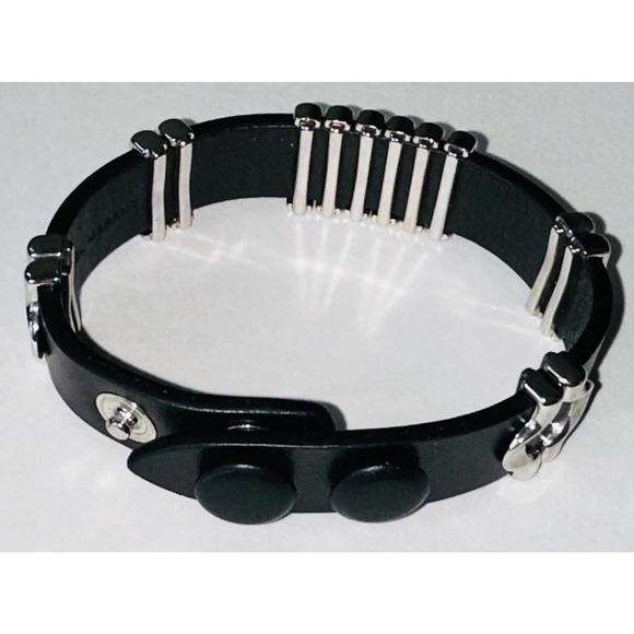 Isabel Marant Leather and Silver-Tone Bracelet - Black - Picture 4 of 4